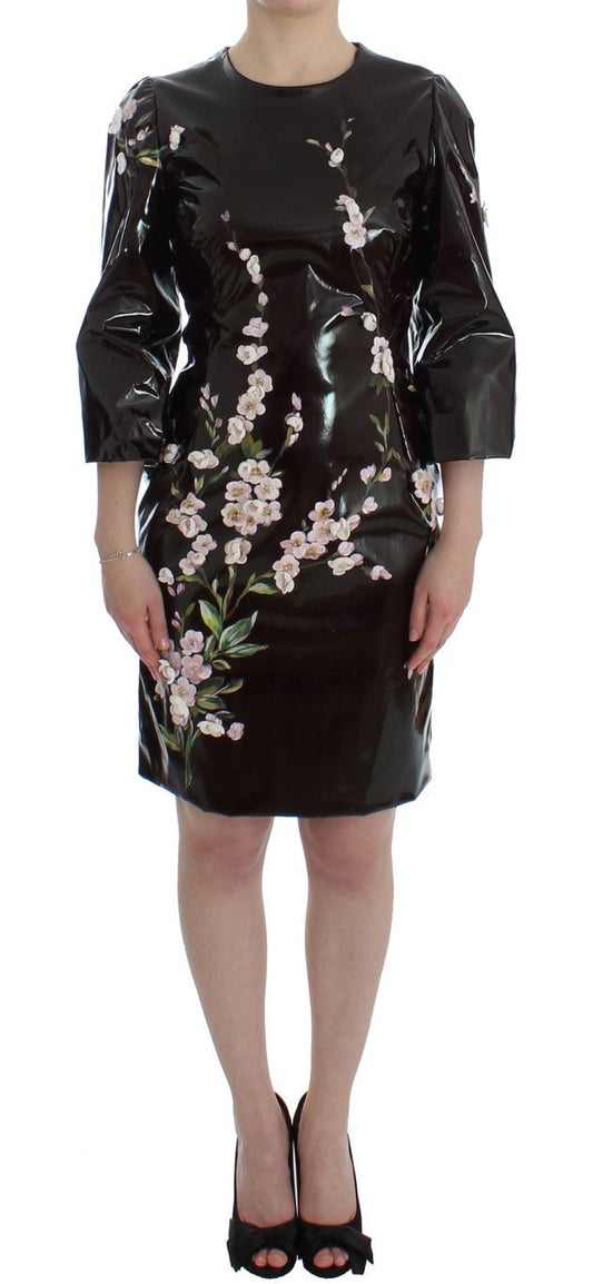 Black floral 3/4 Sleeve sheath dress - coffeewithmee2Dolce & GabbanaP0626S