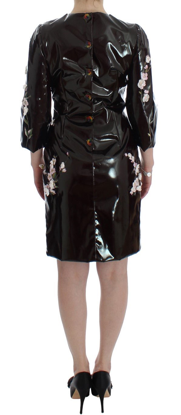 Black floral 3/4 Sleeve sheath dress - coffeewithmee2Dolce & GabbanaP0626S