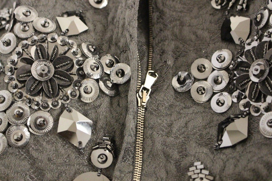 Black floral crystal embedded dress - coffeewithmee2Dolce & GabbanaP0636S