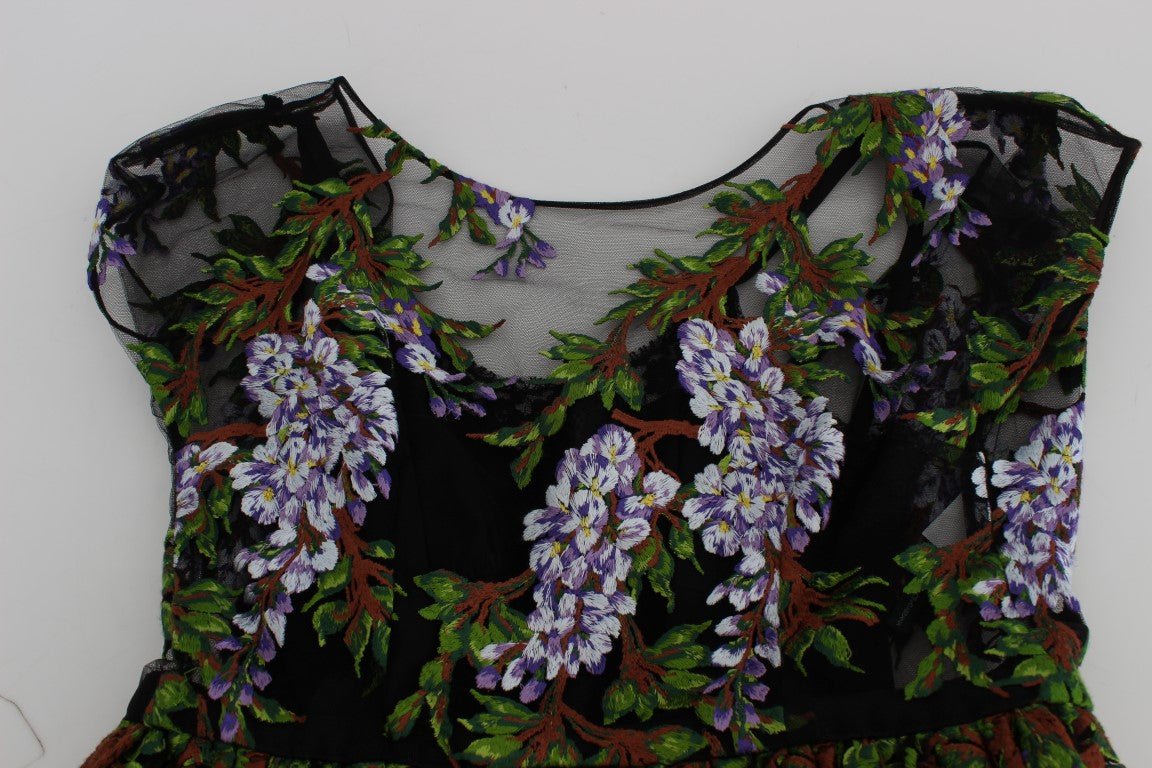 Black Floral Embroidered Full Maxi Dress - coffeewithmee2Dolce & GabbanaP1141S