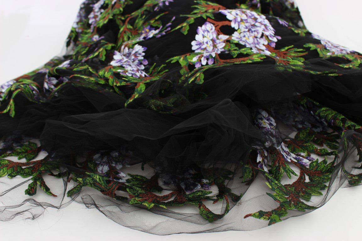 Black Floral Embroidered Full Maxi Dress - coffeewithmee2Dolce & GabbanaP1141S