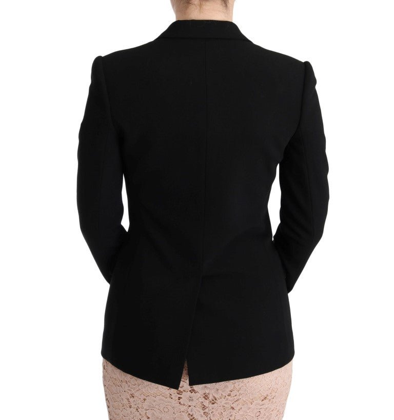 Black Floral Jacquard Slim Blazer - coffeewithmee2Dolce & GabbanaP1962S