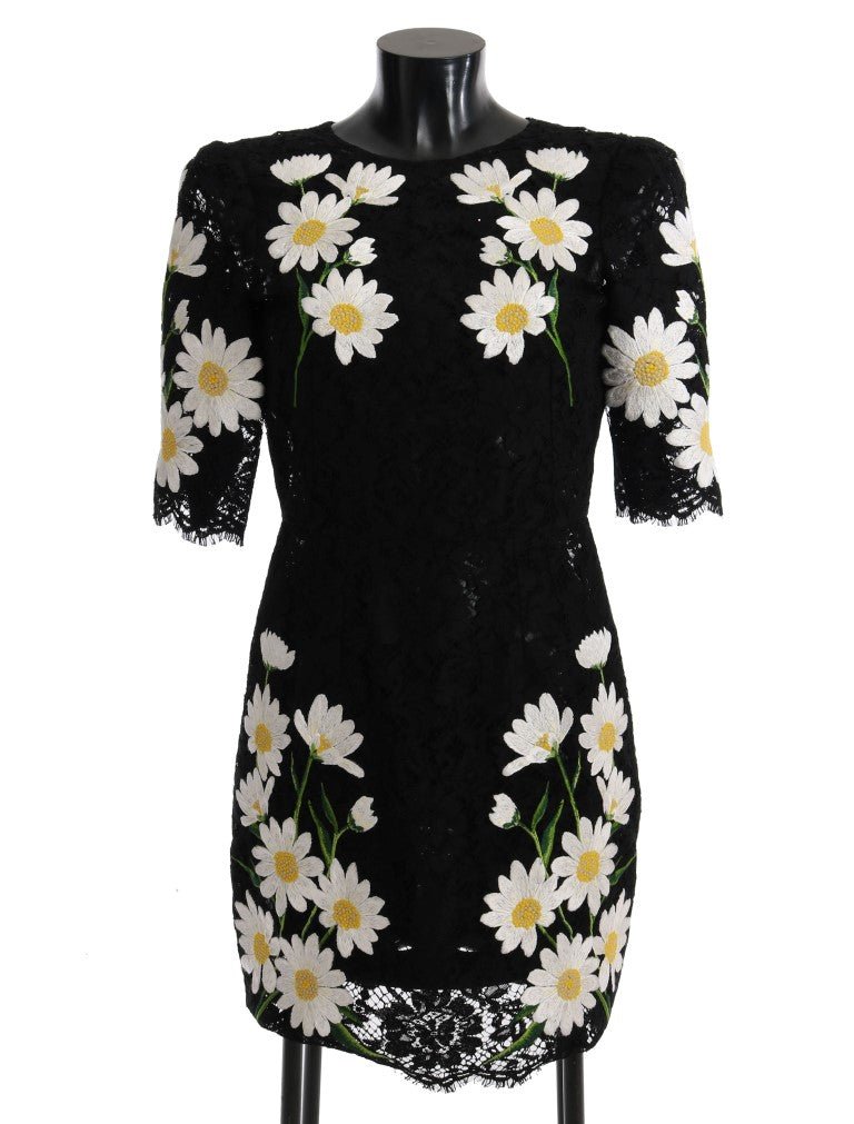 Black Floral Lace Chamomile Sicily Dress - coffeewithmee2Dolce & GabbanaP1967S