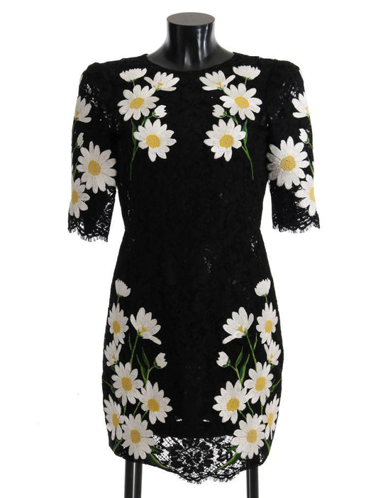 Black Floral Lace Chamomile Sicily Dress - coffeewithmee2Dolce & GabbanaP1967S