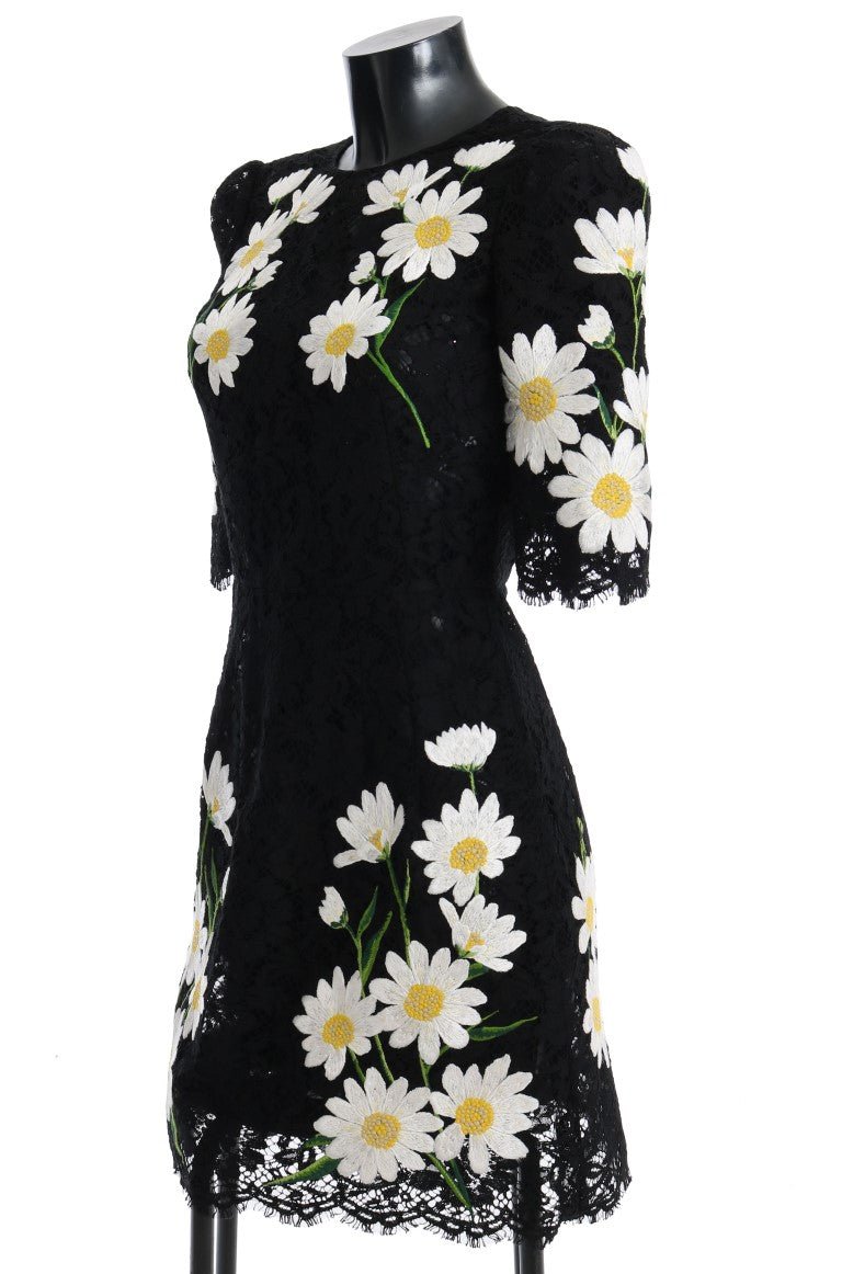 Black Floral Lace Chamomile Sicily Dress - coffeewithmee2Dolce & GabbanaP1967S