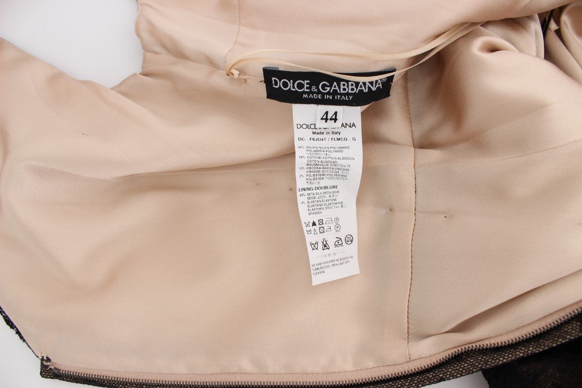 Black Floral Lace Long Bodycon Maxi Dress - coffeewithmee2Dolce & GabbanaP1005S