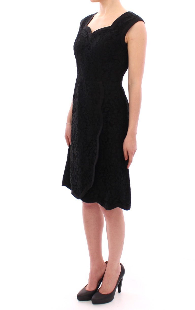 Black floral lace sicily runway dress - coffeewithmee2Dolce & GabbanaP0627S