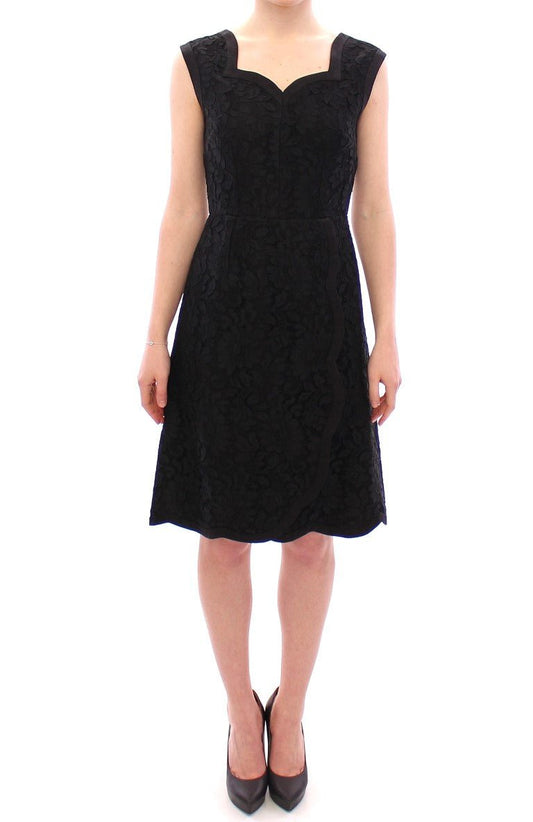 Black floral lace sicily runway dress - coffeewithmee2Dolce & GabbanaP0627S