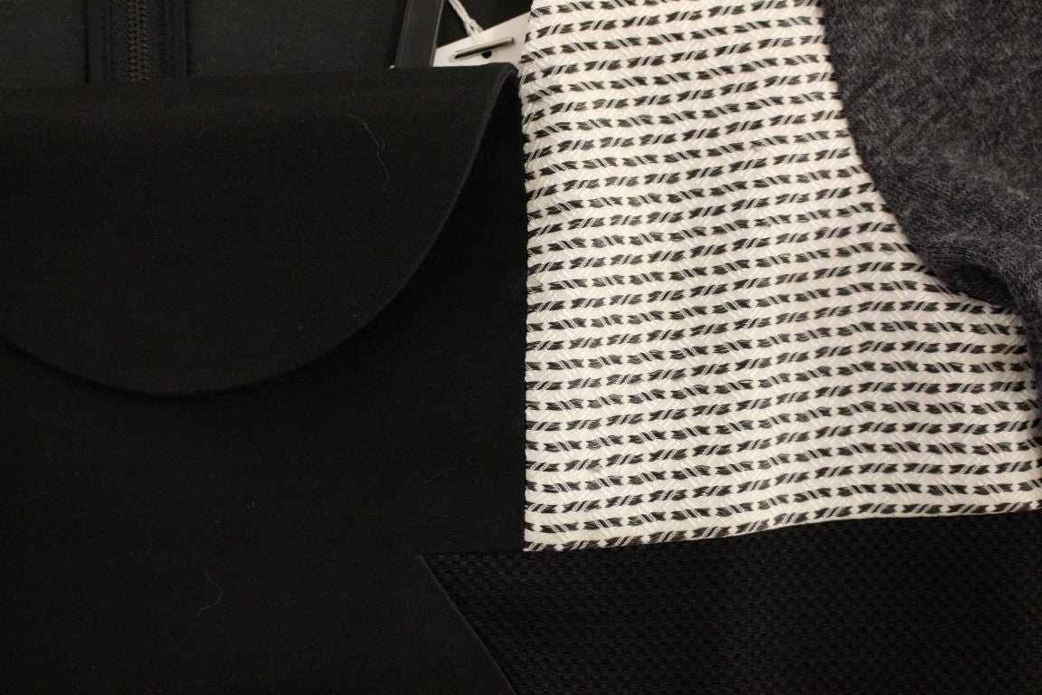 Black Gray Longsleeve Pullover Sweater - coffeewithmee2KAALE SUKTAEP1236S