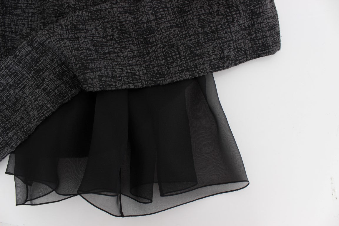 Black Gray Sheath Gown Full Length Dress - coffeewithmee2Dolce & GabbanaP1027S