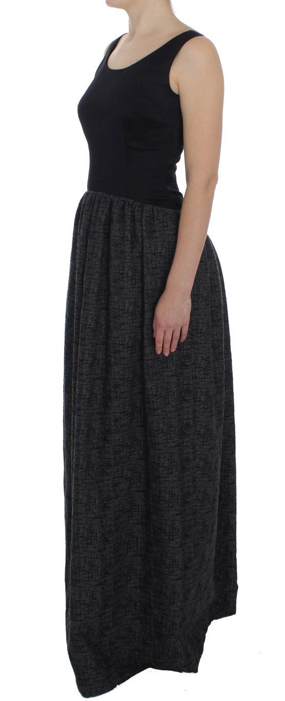Black Gray Sheath Gown Full Length Dress - coffeewithmee2Dolce & GabbanaP1027S