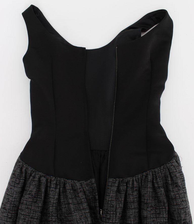 Black Gray Sheath Gown Full Length Dress - coffeewithmee2Dolce & GabbanaP1027S