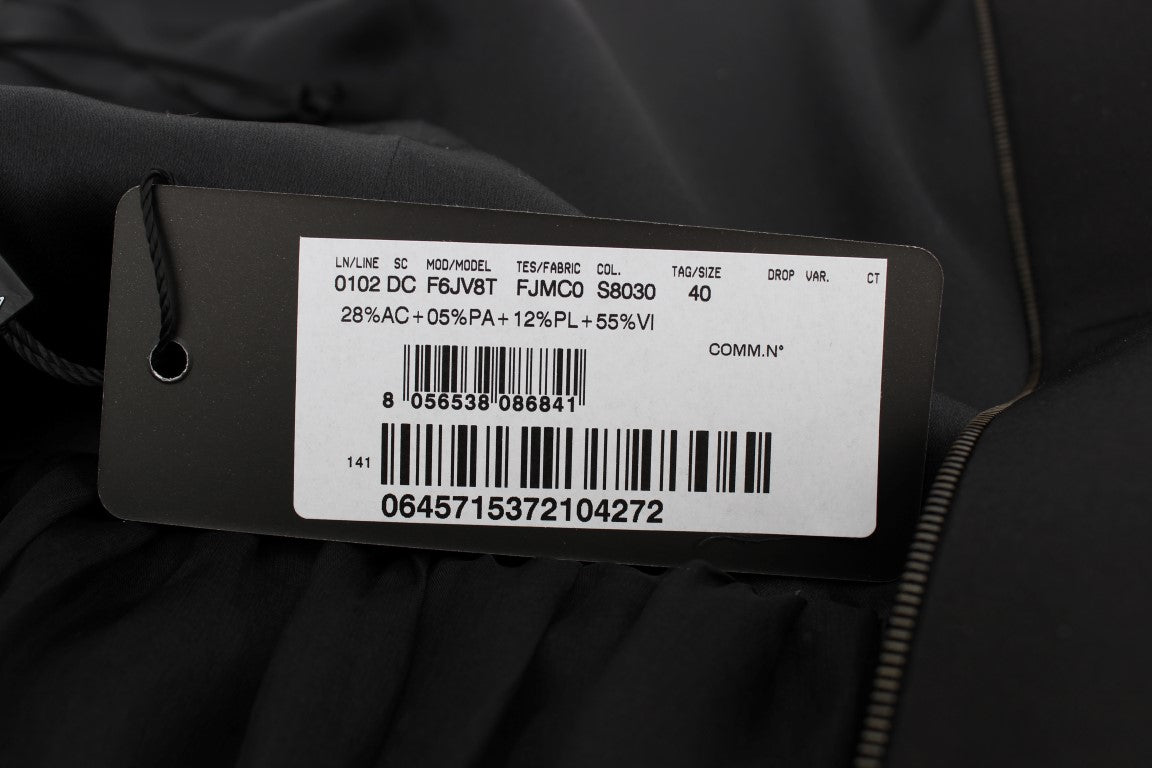 Black Gray Sheath Gown Full Length Dress - coffeewithmee2Dolce & GabbanaP1027S