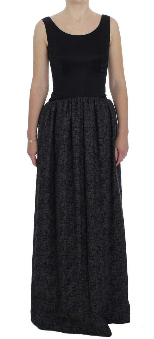 Black Gray Sheath Gown Full Length Dress - coffeewithmee2Dolce & GabbanaP1027S