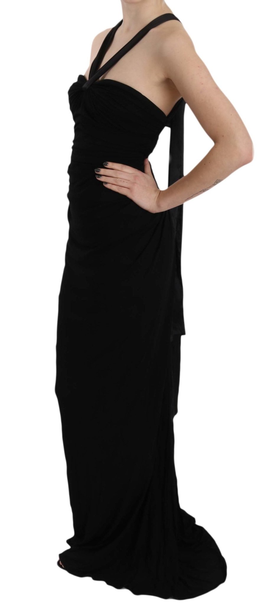 Black Halter Sheath Sleeveless Gown Dress - coffeewithmee2Dolce & GabbanaP2251S