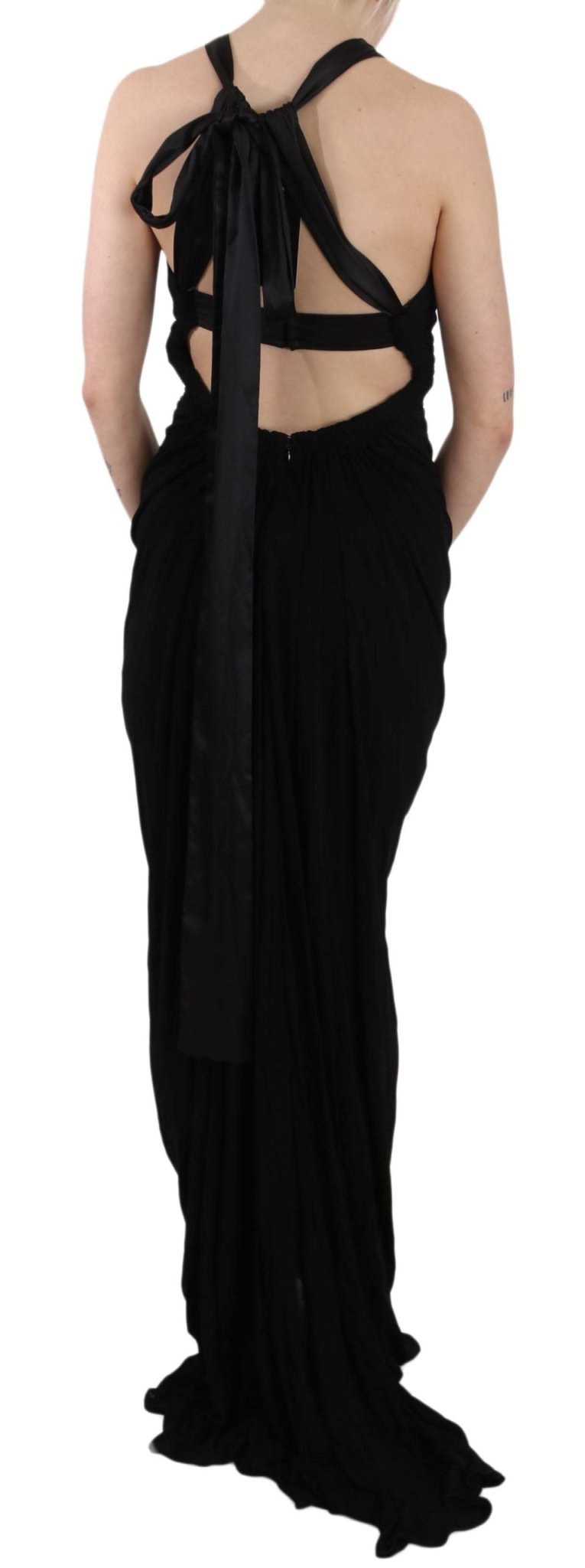 Black Halter Sheath Sleeveless Gown Dress - coffeewithmee2Dolce & GabbanaP2251S