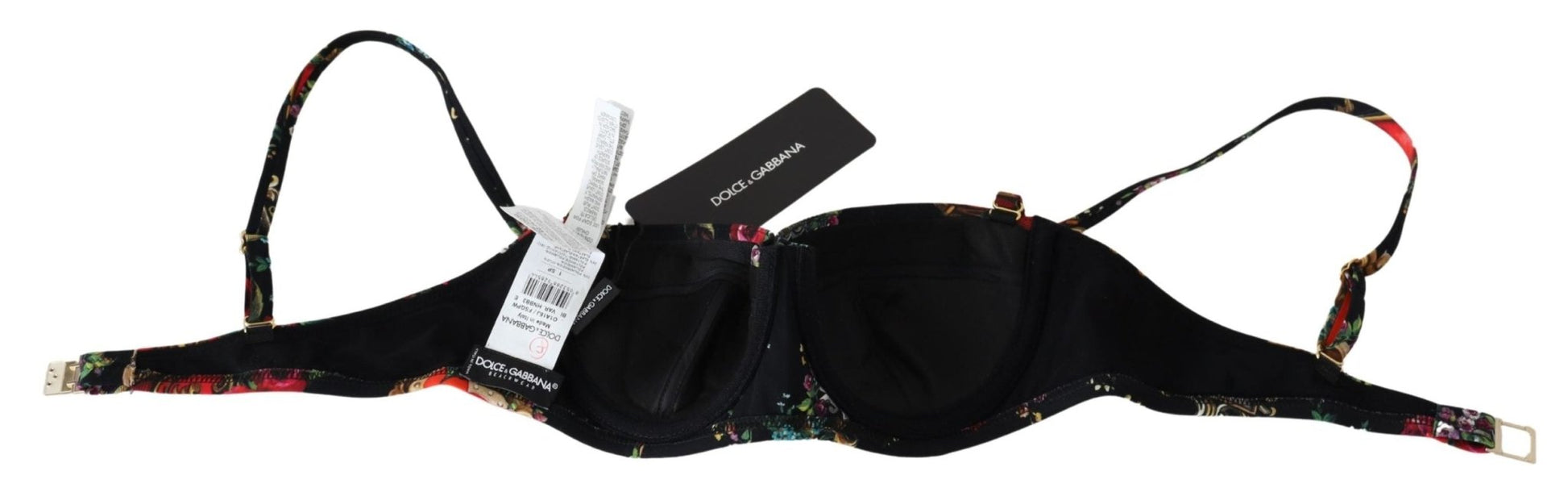 Black Heart Floral Print Beachwear Bikini Tops - coffeewithmee2Dolce & GabbanaP4109S