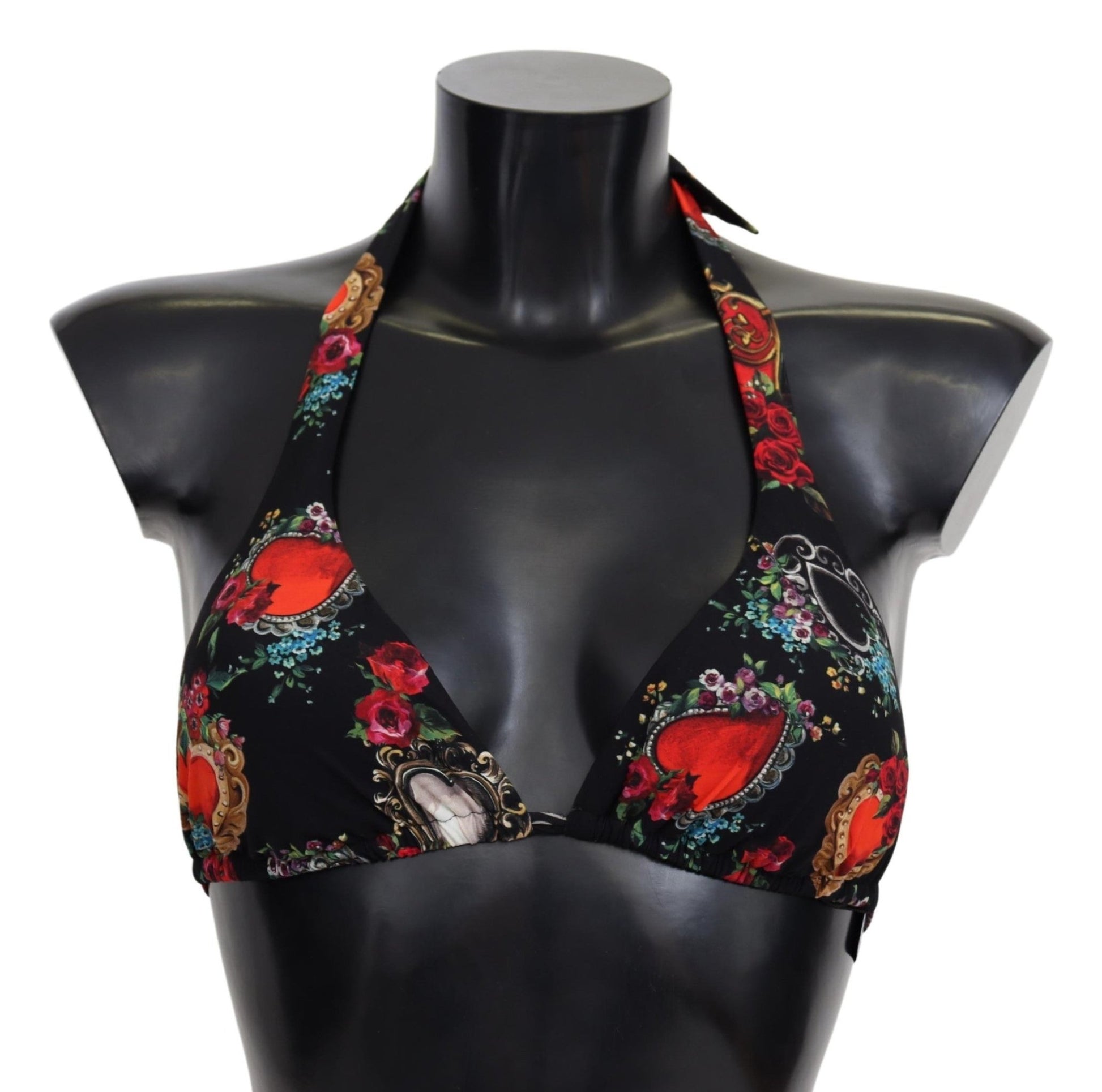 Black Heart Print Swimsuit Beachwear Bikini Tops - coffeewithmee2Dolce & GabbanaP4107S