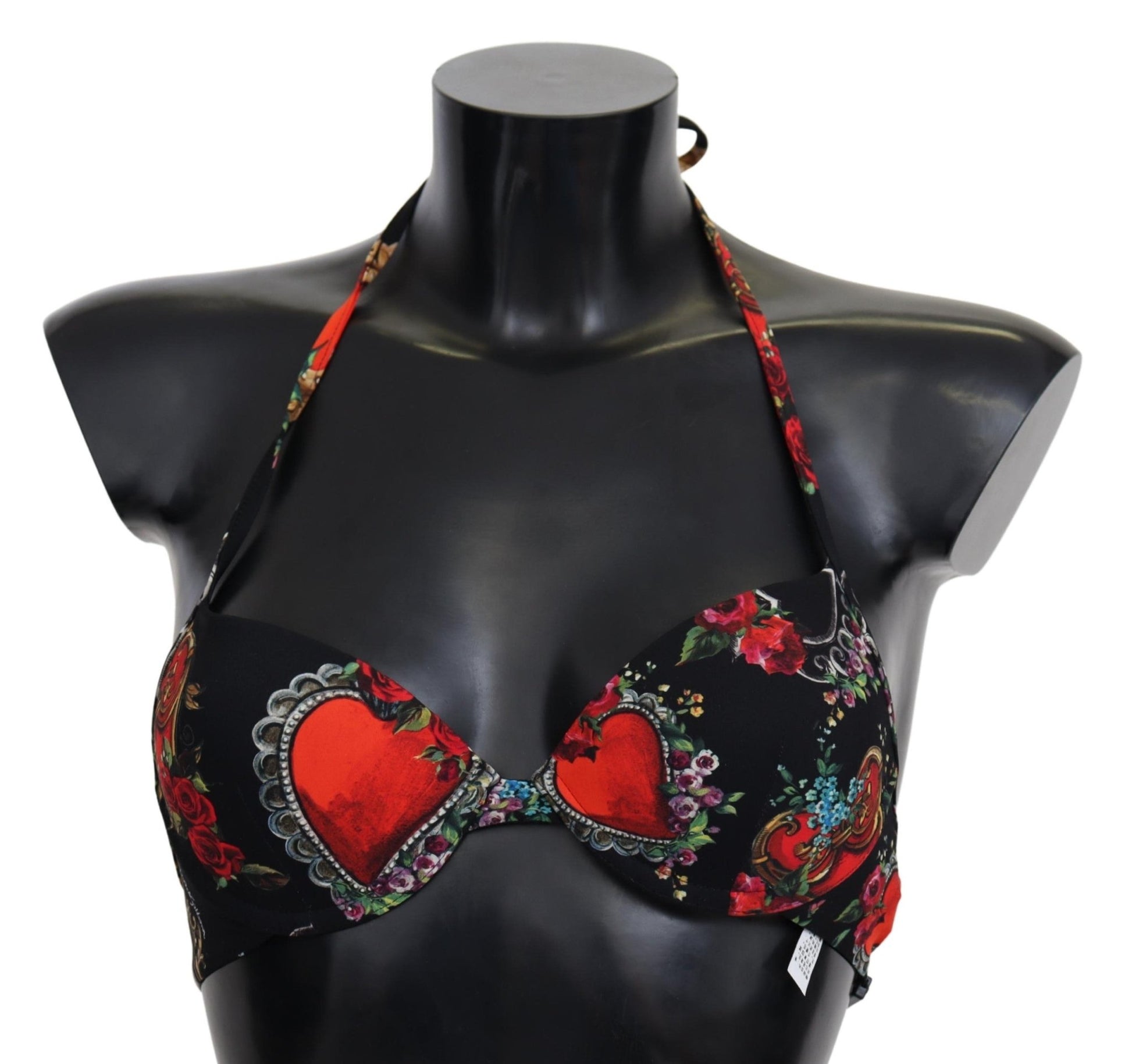 Black Heart Print Swimsuit Beachwear Bikini Tops - coffeewithmee2Dolce & GabbanaP4108S