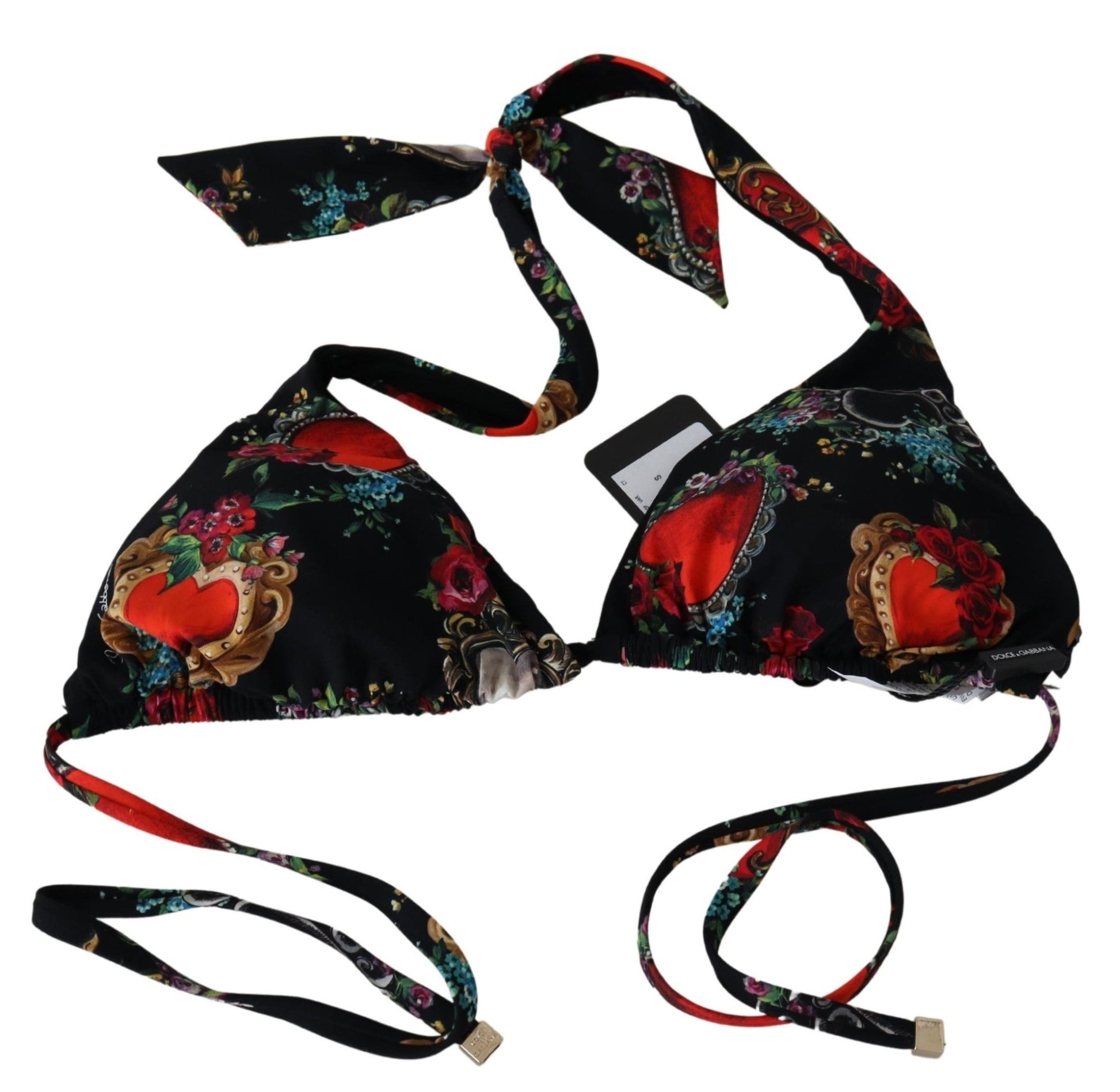 Black Heart Print Swimsuit Beachwear Bikini Tops - coffeewithmee2Dolce & GabbanaP4107S