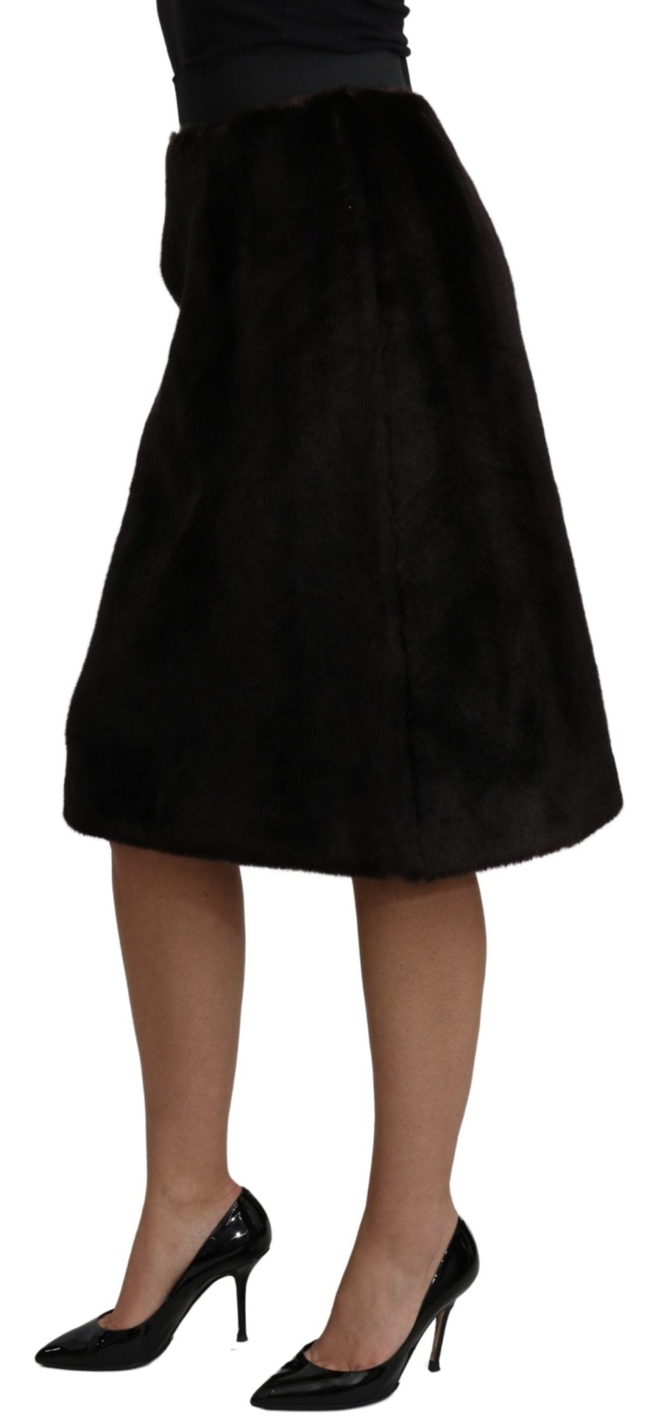 Black High Waist Pencil Cut Knee Length Skirt - coffeewithmee2Dolce & GabbanaP3241S