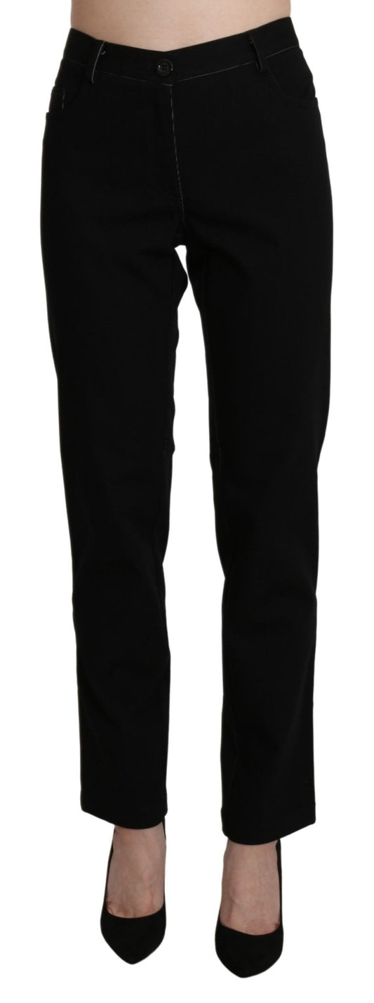 Black High Waist Straight Casual Trouser Pant - coffeewithmee2BENCIVENGAP3405S
