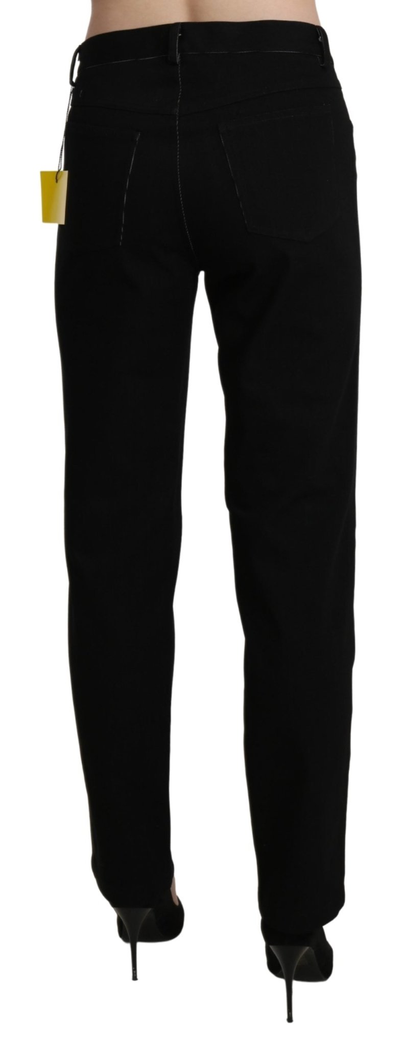 Black High Waist Straight Casual Trouser Pant - coffeewithmee2BENCIVENGAP3405S