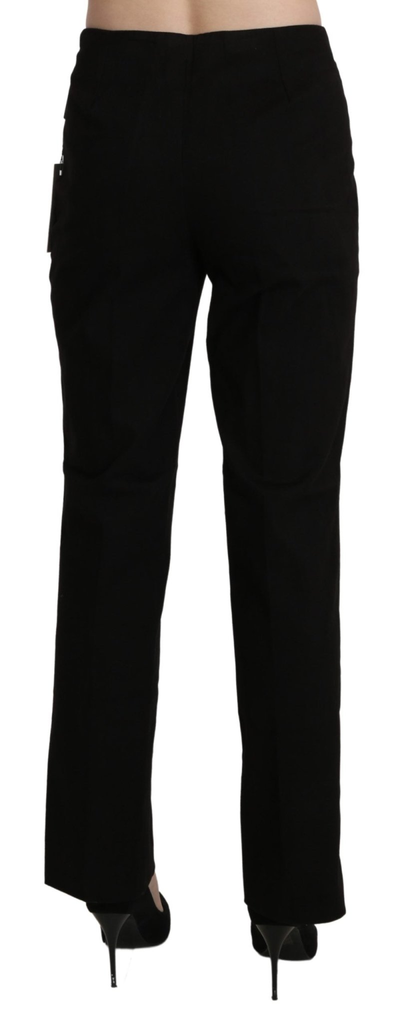 Black High Waist Straight Dress Trouser Pant - coffeewithmee2BENCIVENGAP3408S