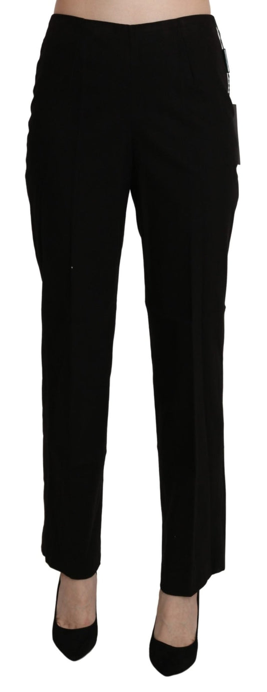 Black High Waist Straight Dress Trouser Pant - coffeewithmee2BENCIVENGAP3408S