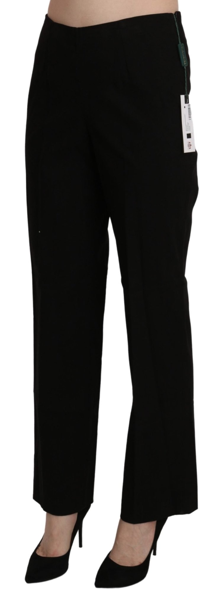 Black High Waist Straight Dress Trouser Pant - coffeewithmee2BENCIVENGAP3408S