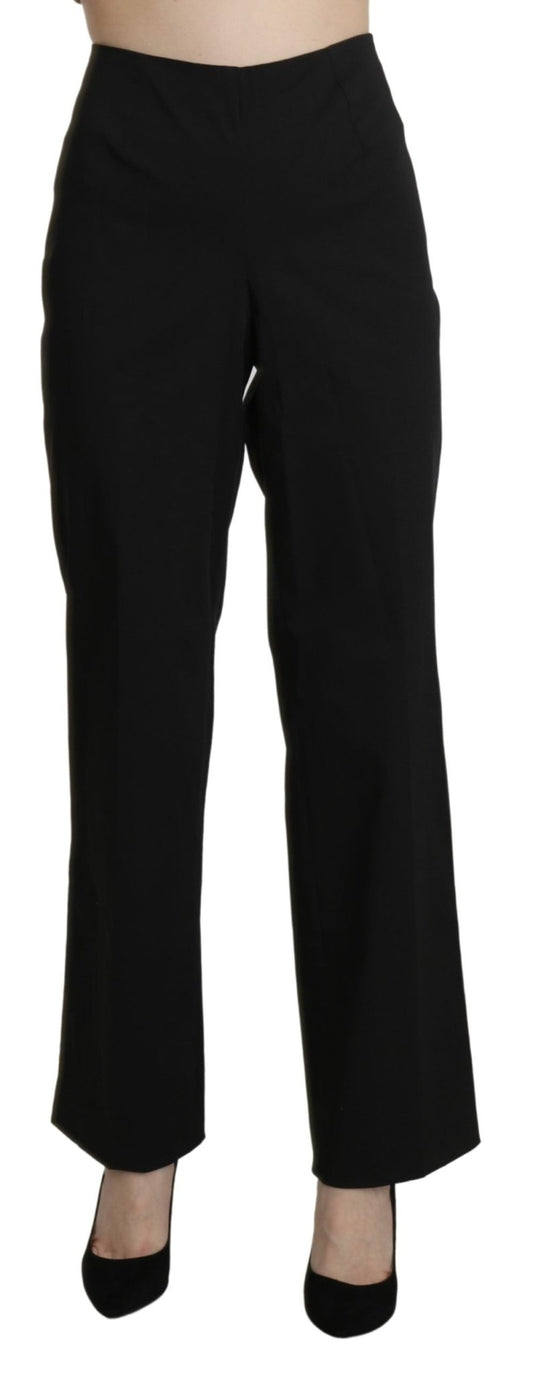 Black High Waist Straight Dress Trouser Pants - coffeewithmee2BENCIVENGAP3377S