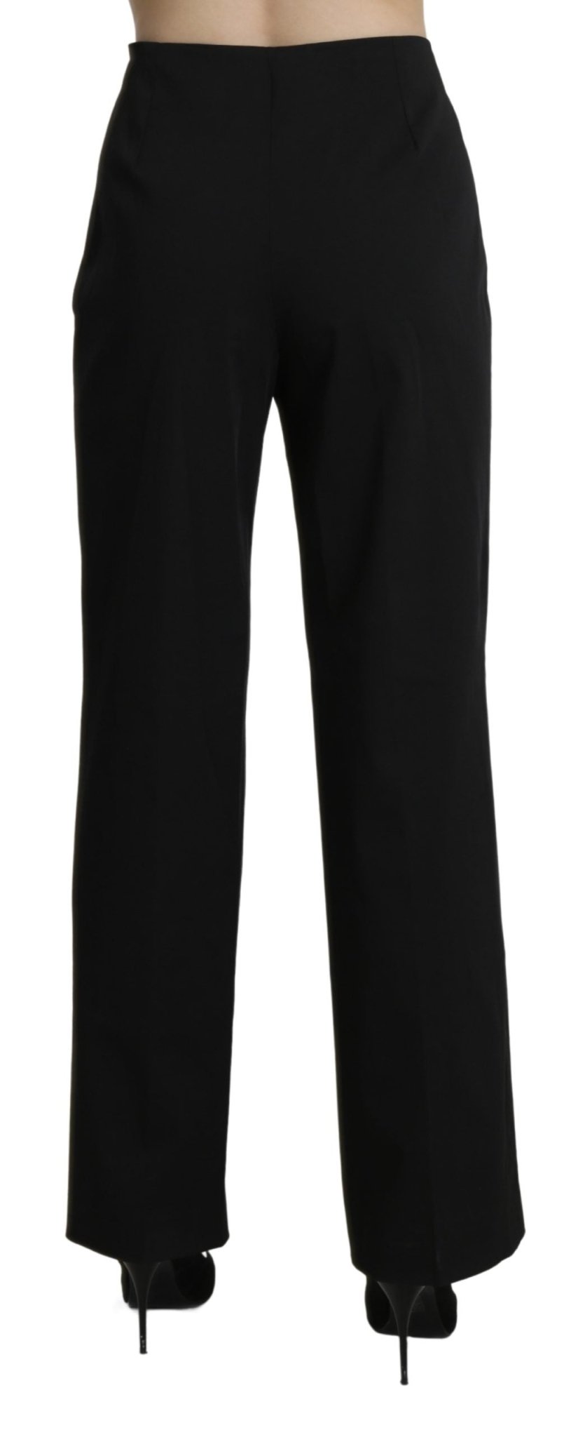 Black High Waist Straight Dress Trouser Pants - coffeewithmee2BENCIVENGAP3377S