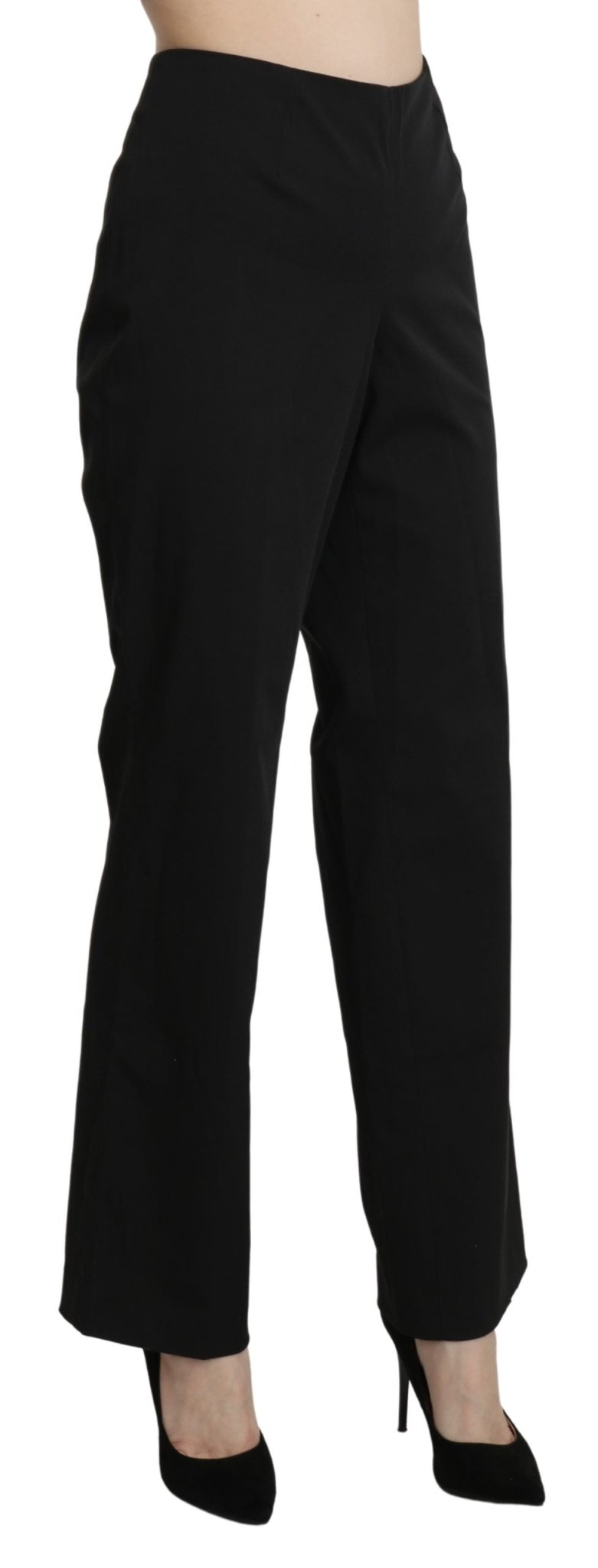 Black High Waist Straight Dress Trouser Pants - coffeewithmee2BENCIVENGAP3377S