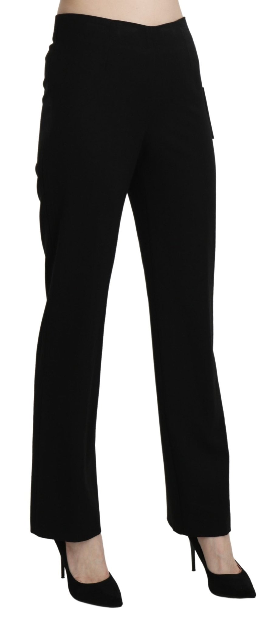 Black High Waist Straight Formal Dress Trouser - coffeewithmee2BENCIVENGAP3378S