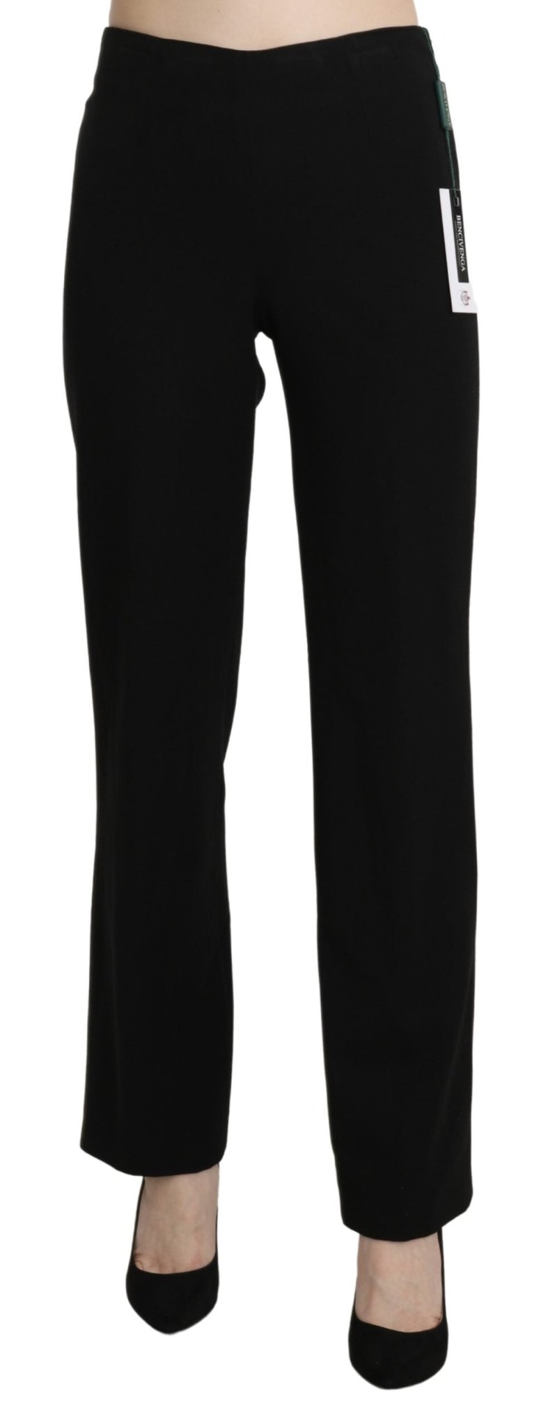 Black High Waist Straight Formal Dress Trouser - coffeewithmee2BENCIVENGAP3378S