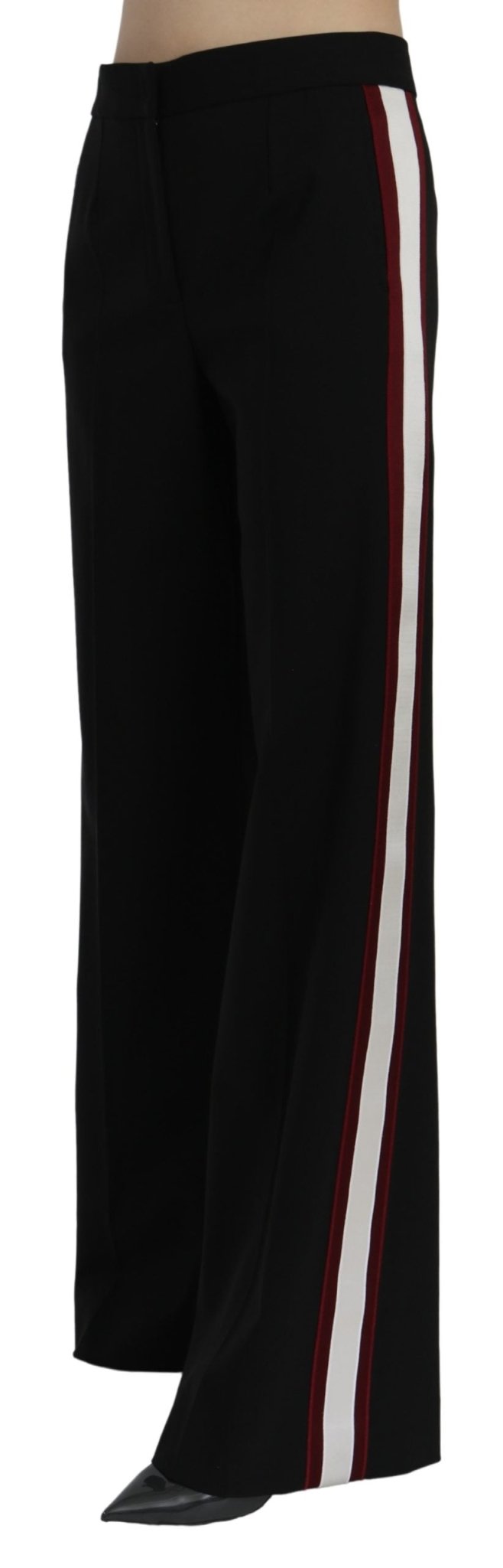 Black High Waist Straight Virgin Wool Pants - coffeewithmee2Dolce & GabbanaP3215S