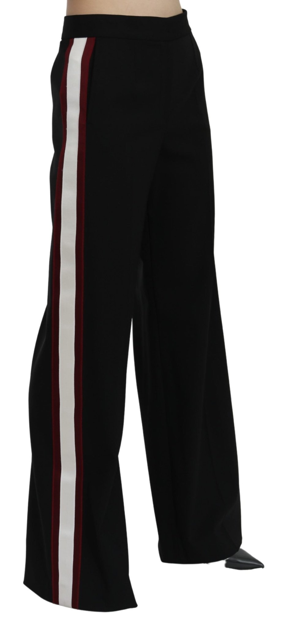 Black High Waist Straight Virgin Wool Pants - coffeewithmee2Dolce & GabbanaP3215S