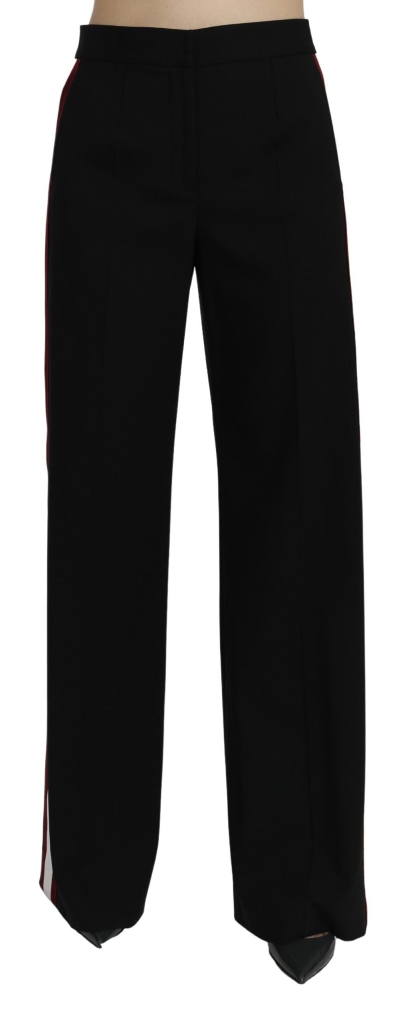 Black High Waist Straight Virgin Wool Pants - coffeewithmee2Dolce & GabbanaP3215S