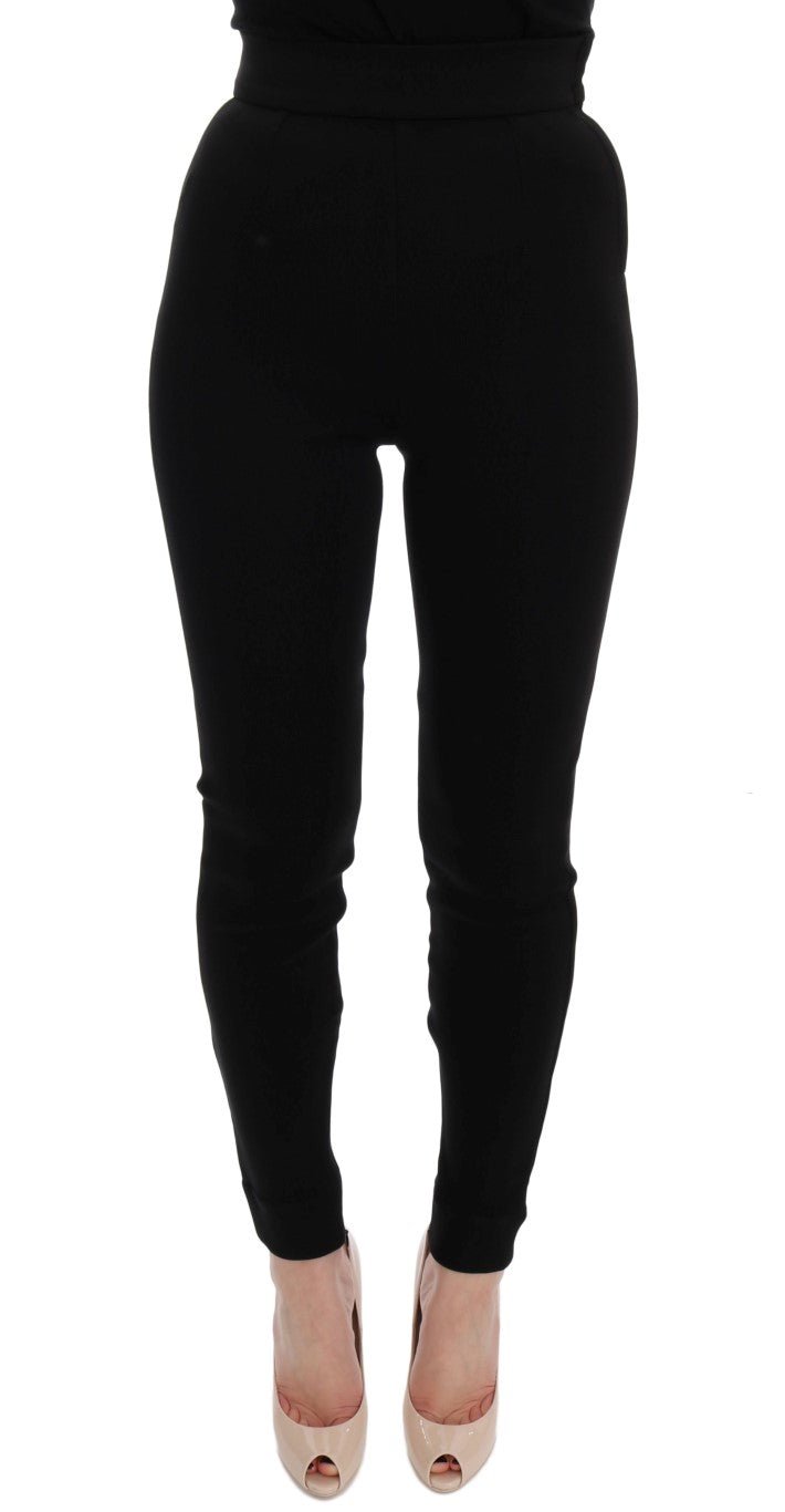 Black High Waist Stretch Tights - coffeewithmee2Dolce & GabbanaP2224S