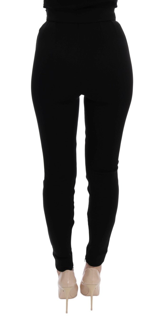 Black High Waist Stretch Tights - coffeewithmee2Dolce & GabbanaP2224S