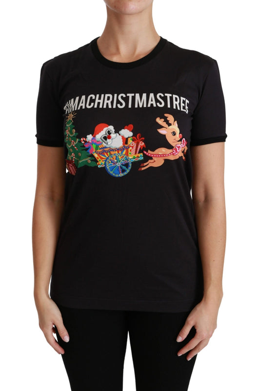Black #ImAChristmasTree Crewneck Top T-shirt - coffeewithmee2Dolce & GabbanaP2807S