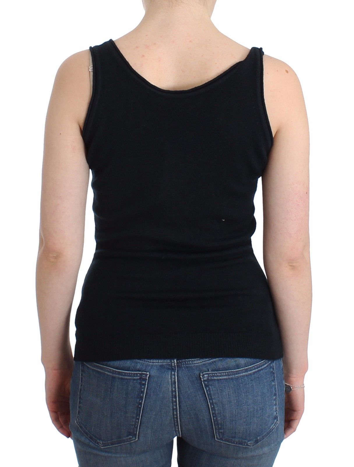 Black Knit Top Knitted Sweater 100% Cashmere - coffeewithmee2Ermanno ScervinoP0839S