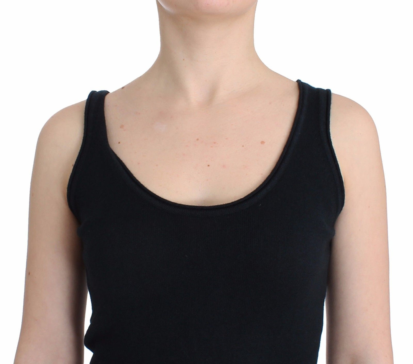 Black Knit Top Knitted Sweater 100% Cashmere - coffeewithmee2Ermanno ScervinoP0839S