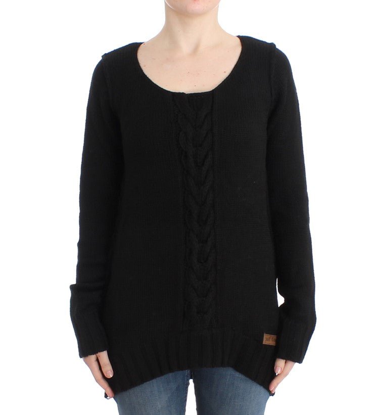 Black knitted wool sweater - coffeewithmee2CavalliP0552S