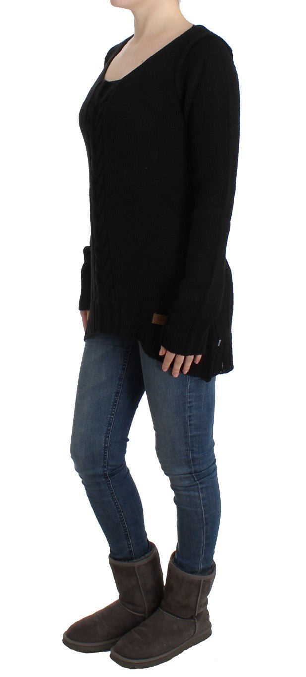 Black knitted wool sweater - coffeewithmee2CavalliP0552S