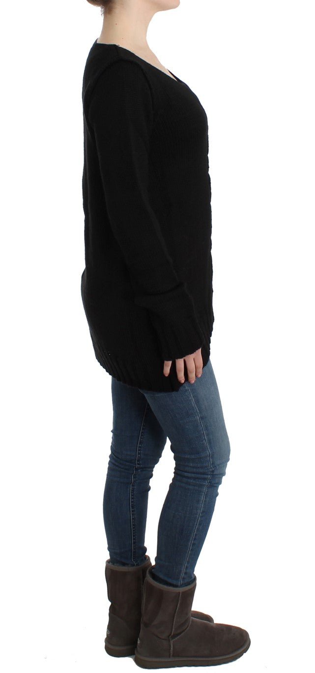 Black knitted wool sweater - coffeewithmee2CavalliP0552S