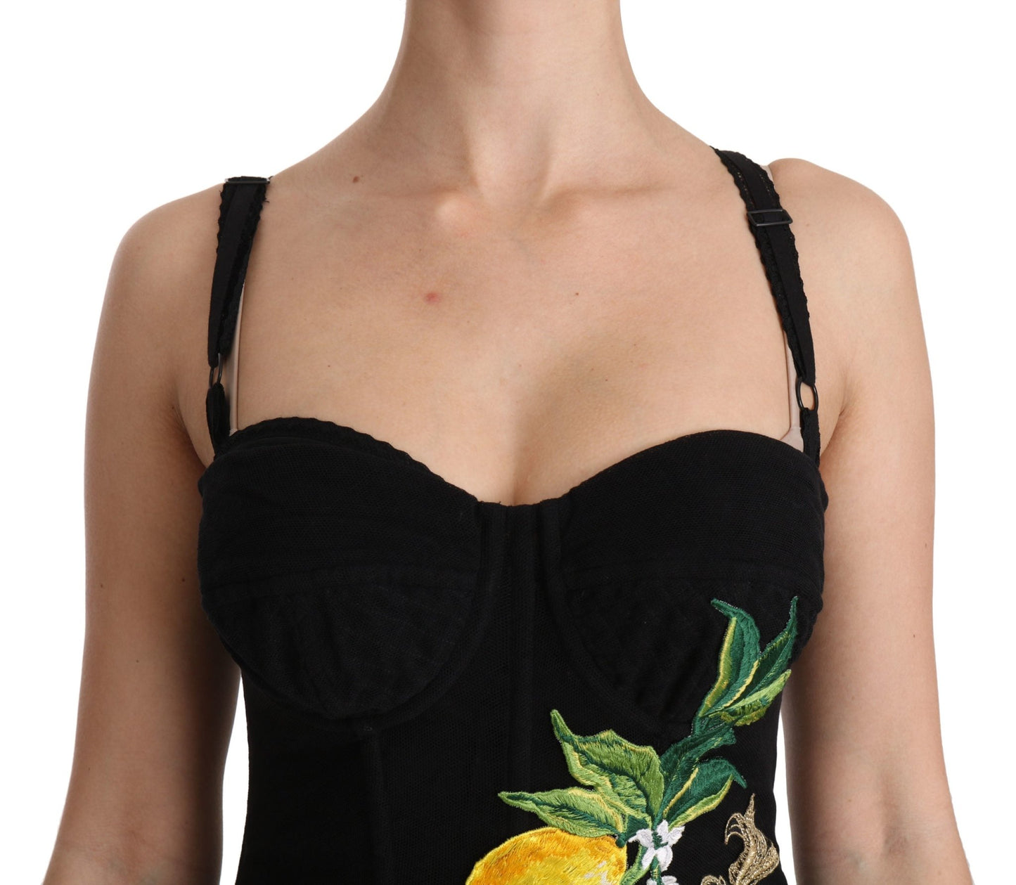 Black Lace Crystal Bodycon Midi Dress - coffeewithmee2Dolce & GabbanaP2589S