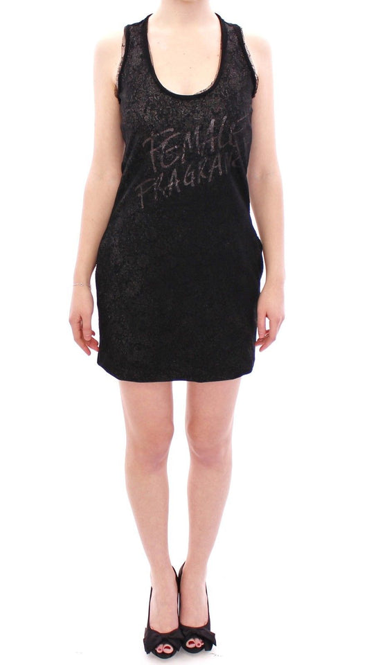 Black Lace Lined Stretch Mini Dress - coffeewithmee2Ermanno ScervinoP0860S