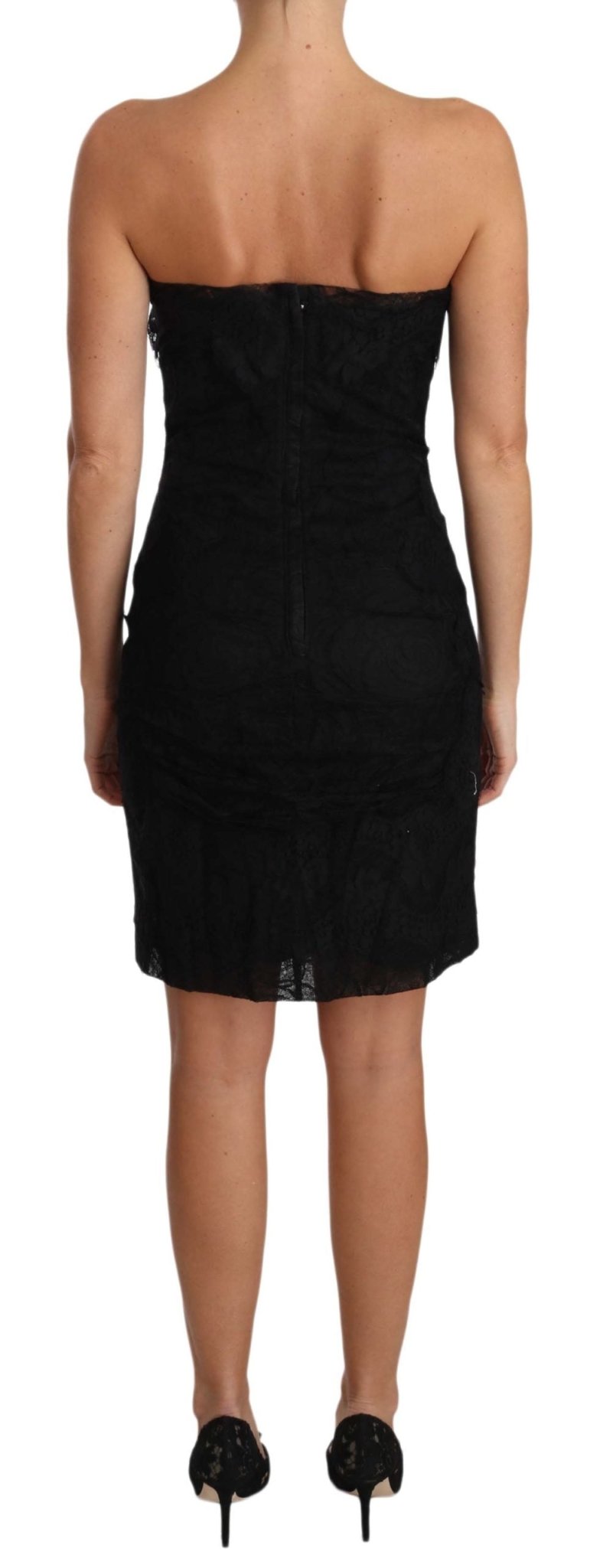 Black Lace Strapless Bodycon Mini Dress - coffeewithmee2Dolce & GabbanaP2331S