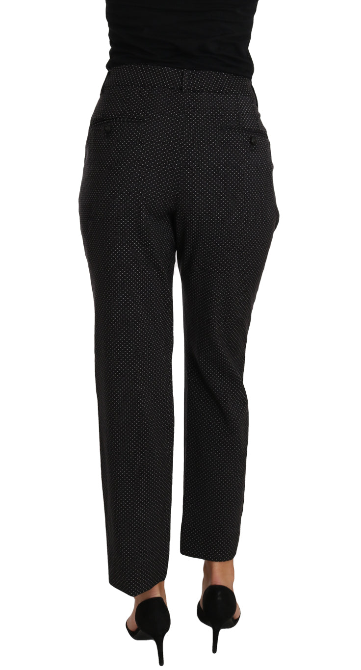 Black Lace Up Riding Cropped Trouser Pants - coffeewithmee2Dolce & GabbanaP1577S